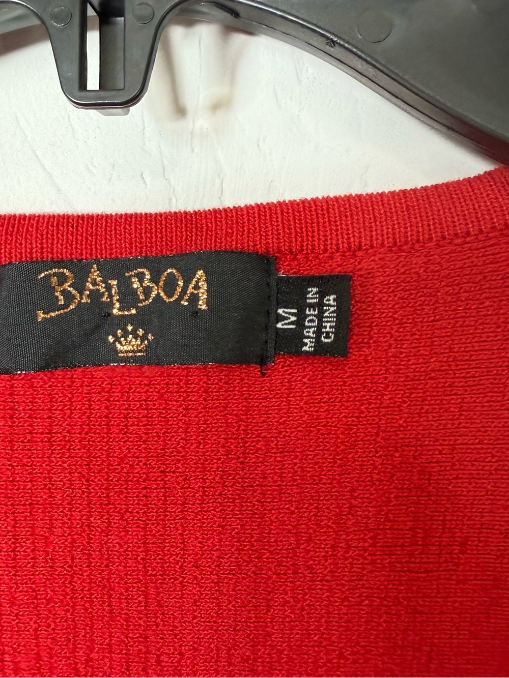 Balboa Red Ribbed Knit Zip Front Organza Puff Sleeve Top M Y2K Coquette - Picture 4 of 6